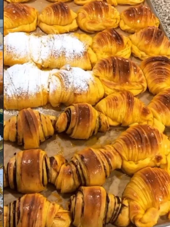 Croissants acabados de preparar